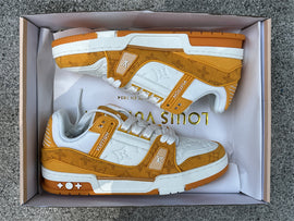 Value for money LOUIS VUITTON Trainer White and Yellow Denim