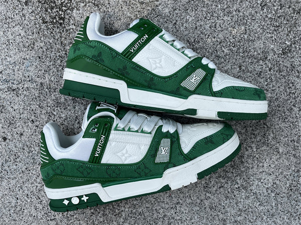 Value for money LOUIS VUITTON Trainer White Green Denim