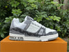 Value for money LOUIS VUITTON Trainer White Grey Denim