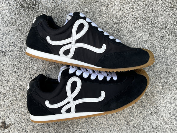Authentic LOEWE Ballet Runner 2.0 nylon and cowhide leather round
