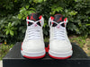 Pure original Air Jordan 5 Fire Red "Black Tongue" white and red