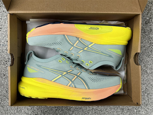 Pure original Asics Gel-Kayano 31 green and yellow