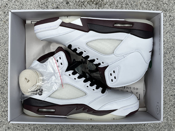 Pure original A Ma Maniére x Air Jordan 5 "Violet Ore" white and brown