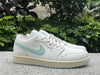 Pure original Jordan Air jordan 1 Low Sail lgloo white light green