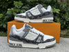 Value for money LOUIS VUITTON Trainer White Grey Denim