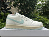 Pure original Jordan Air jordan 1 Low Sail lgloo white light green