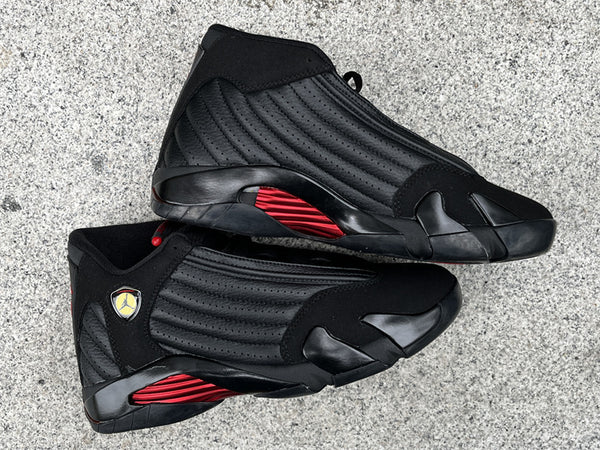 Pure original Air Jordan 14 "Last Shot" black and red last shot