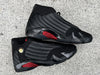Pure original Air Jordan 14 "Last Shot" black and red last shot
