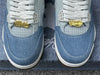 Pure original Air Jordan 4 Denim "Worn Blue" white blue Levi's