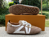 Original Louis Vuitton Sneakerina leather round toe lace-up ballet