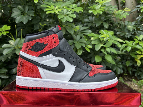 Pure original Air Jordan 1 High OG "Ruby" Red Snake Ruby