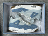 Pure original Air Jordan 4 Denim "Worn Blue" white blue Levi's