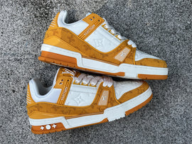 Value for money LOUIS VUITTON Trainer White and Yellow Denim