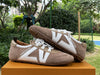 Original Louis Vuitton Sneakerina leather round toe lace-up ballet