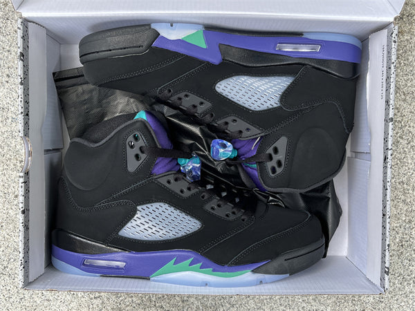 Pure original Jordan Air Jordan 5 Retro Black Grape Black Purple Grape