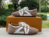 Original Louis Vuitton Sneakerina leather round toe lace-up ballet