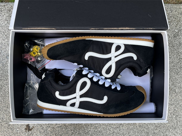 Authentic LOEWE Ballet Runner 2.0 nylon and cowhide leather round