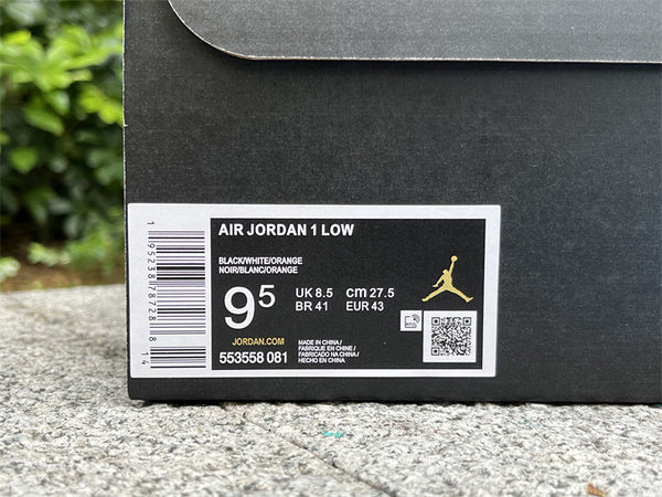 Pure original Jordan Air Jordan 1 Low black orange