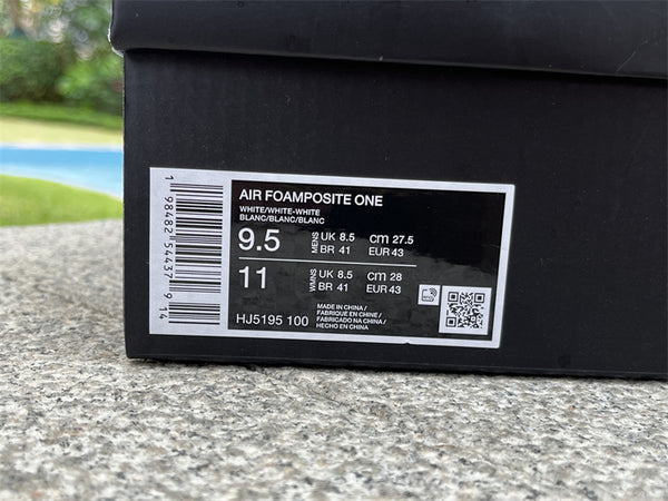 Pure original Nike Air Foamposite One "Triple White"