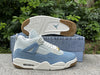 Pure original Air Jordan 4 Denim "Worn Blue" white blue Levi's