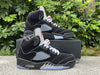 Pure original Air Jordan 5 "Black Metallic Reimagined"