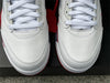 Pure original Air Jordan 5 Fire Red "Black Tongue" white and red