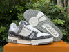 Value for money LOUIS VUITTON Trainer White Grey Denim